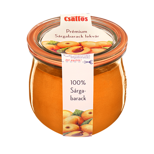 Csattos Premium Aprikosenmarmelade aus 100% Aprikosen