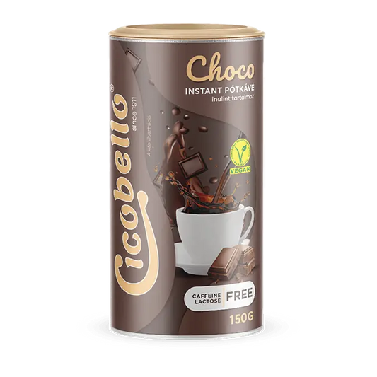Cicobello csokis instant pótkávé barna dobozban. 